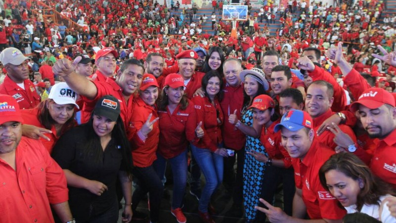 Diosdado Cabello en el acto de juramentación del Comando de Campaña Simón Bolívar del estado Monagas