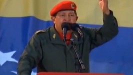 Comandante Hugo Chávez desde la avenida Bolívar de Caracas