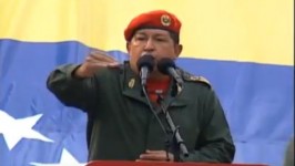 Comandante Hugo Chávez desde la avenida Bolívar de Caracas