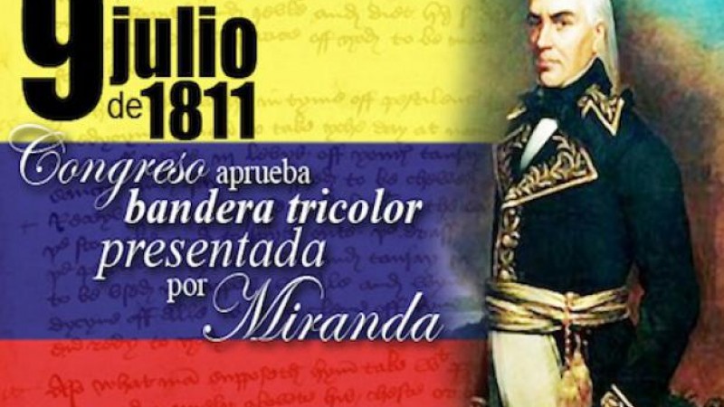 Hace 205 años el Congreso aprobó el tricolor presentado por Francisco de Miranda