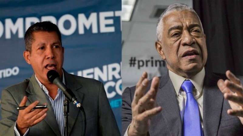 Henri Falcón, candidato presidencial y Claudio Fermín