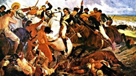 Pintura de Tito Salas, Bolívar en la Batalla de Araure