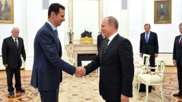 Presidente de Siria Bashar al Assad y el Presidente de Rusia Vladimir Putin