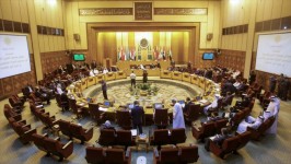 Reunión de los ministros de Exteriores de los países de la Liga Árabe en El Cairo, la capital egipcia, 17 de mayo de 2018.