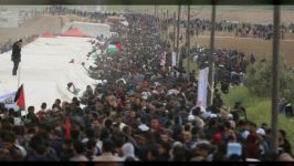 Aproximadamente 10.000 palestinos participaron en la protesta cerca de la frontera de Gaza