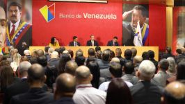Vicepresidente para el área económica, Tareck el Aissami durante el aniversario del Banco de Venezuela