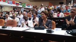 La líder brasileña en la plenaria inaugural del XXIV Foro de Sao Paulo en Cuba