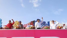 El mandatario nicaragüense durante el acto de celebración de los 39 años del triunfo de la Revolución Popular Sandinista