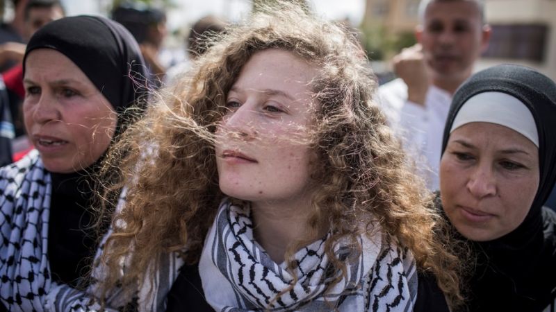 La menor fue condenada a ocho meses de prisión por abofetear a dos soldados israelíes frente a su casa en el pueblo de Nabi Saleh