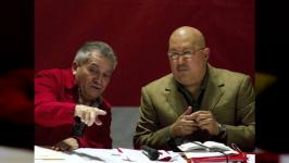 Fernando Soto Rojas, junto al Comandante Hugo Chávez en Teatro Nacional de Caracas