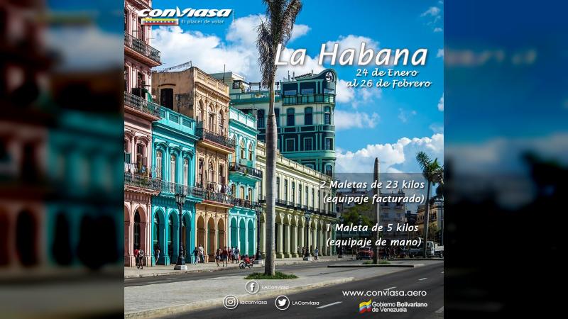 Imperdible! Conviasa ofrece promociones en vuelos internacionales (+La  Habana +Dominicana)