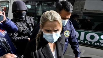 Momento de la detención en Bolivia de la golpista Jeanine Añez