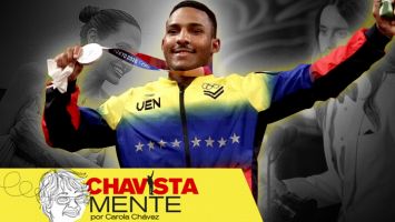 "Julio Mayora, un muchacho de La Guaira vestido con nuestro tricolor, que levanta las pesas -¡pesadísimas!- con toda la fuerza y la alegría de este pueblo que orgullosamente somos"