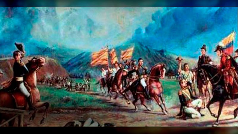 Campo Elías lanza el ataque; Con el apoyo de la infantería, Maya, Torres y Cedeño cargaron contra los escuadrones realistas, con cuya acción se obtuvo la victoria