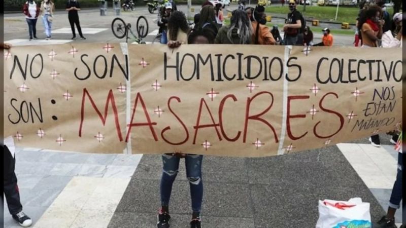 Colombia cerró el 2021 con 97 masacres perpetradas y 171 líderes sociales asesinados