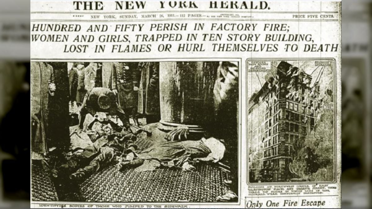 Cuando terminó el incendio, 146 trabajadores de la Compañía Triángulo, mujeres en su mayoría, habían muerto quemadas o aplastadas.