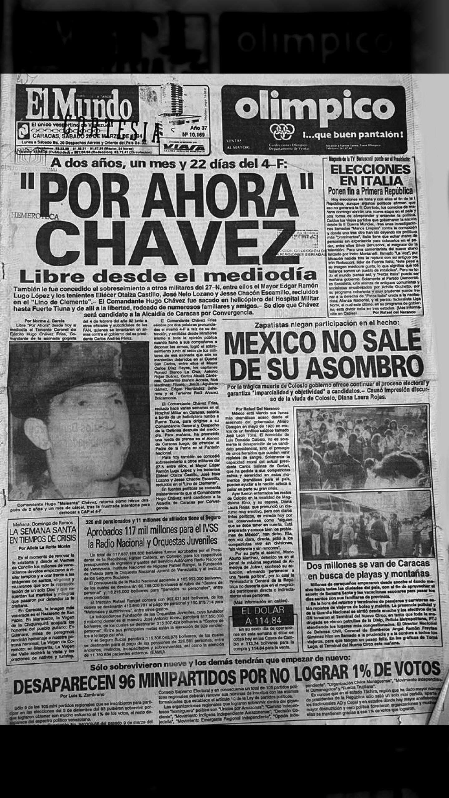 "Por Ahora" Chávez libre (El Mundo)
