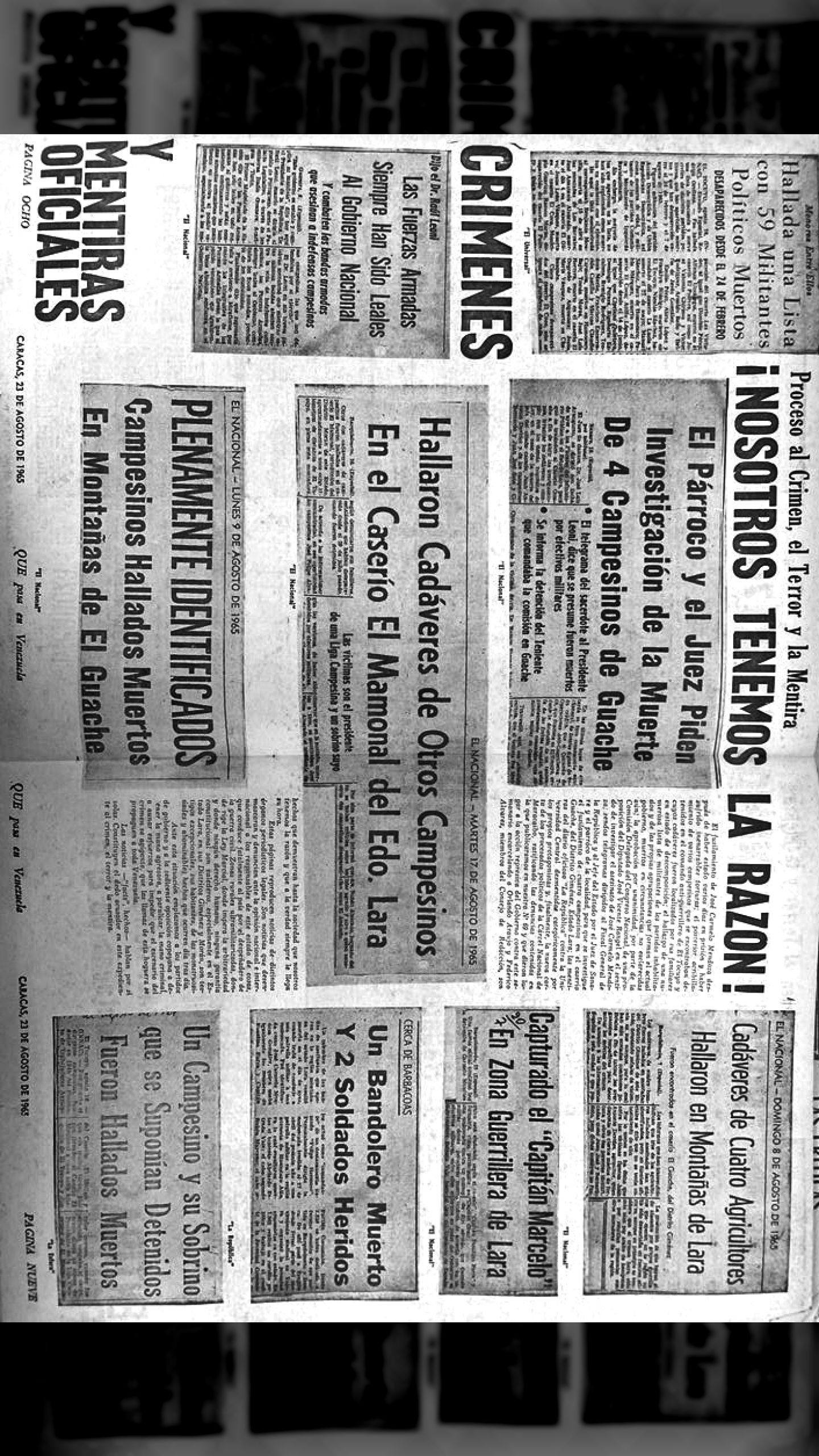 ¡Raúl Leoni aplica la Ley del  Paredón! (El semanario ¿Qué pasa en Venezuela?, 1965)