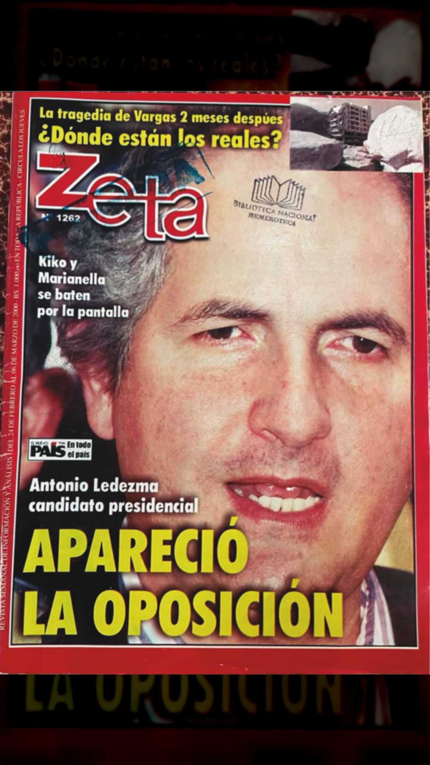 Antonio Ledezma, candidato presidencial (Revista Zeta, marzo-febrero 2000)