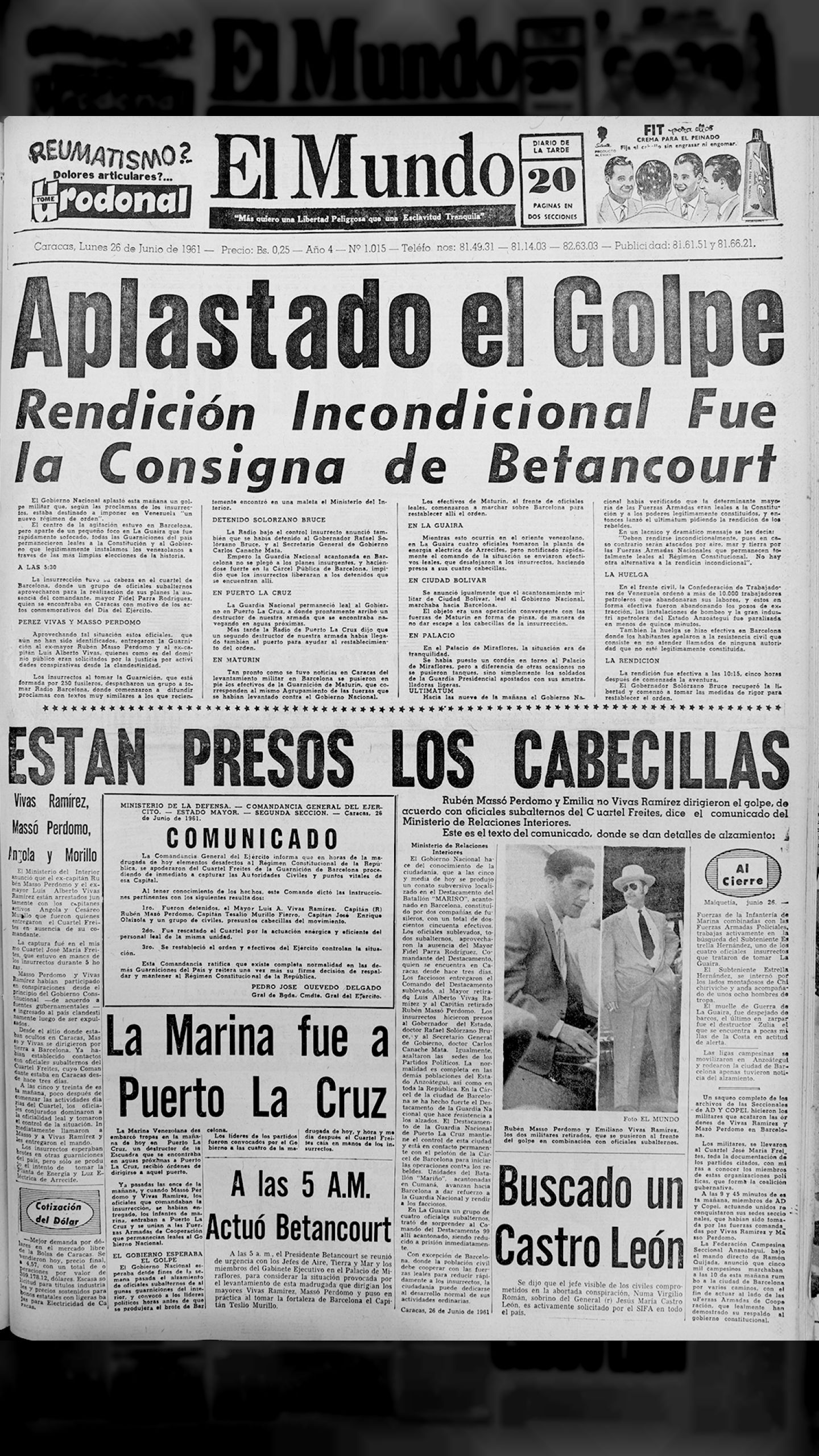 El Barcelonazo (El Mundo, 26 de junio 1961)