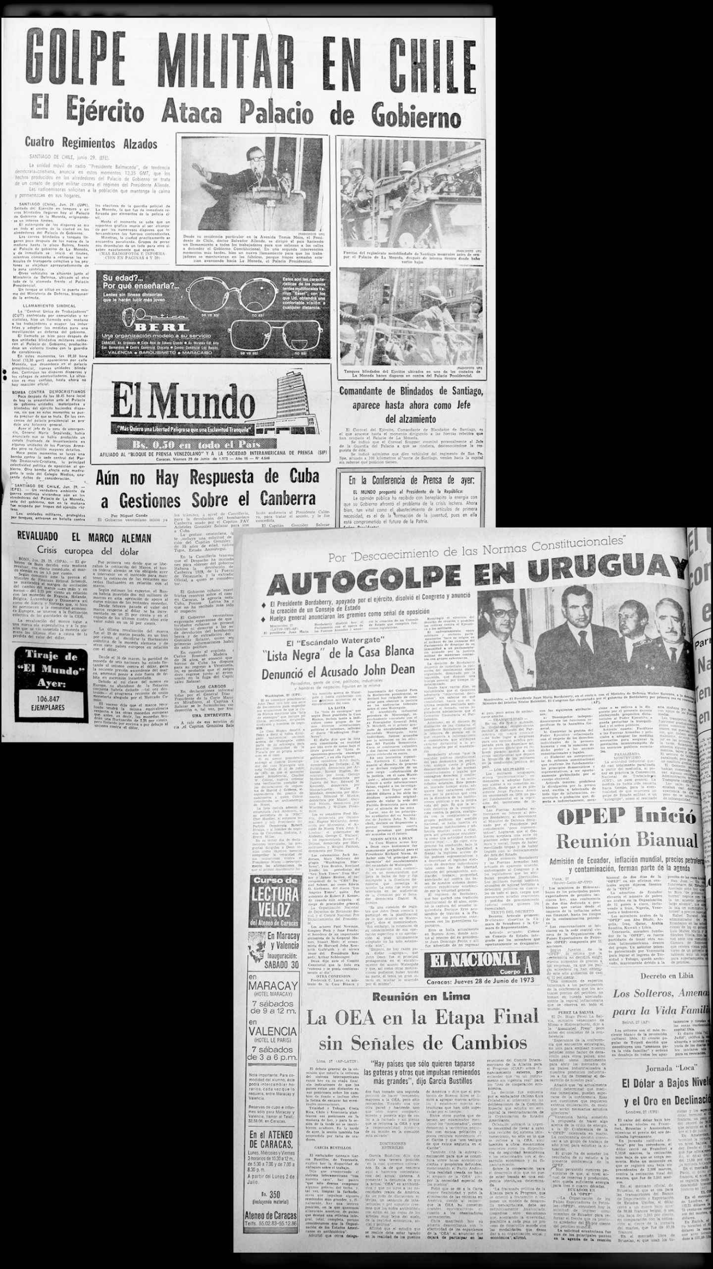 Dos golpes de estado en el Cono Sur (El Mundo, 29 de junio de 1973)