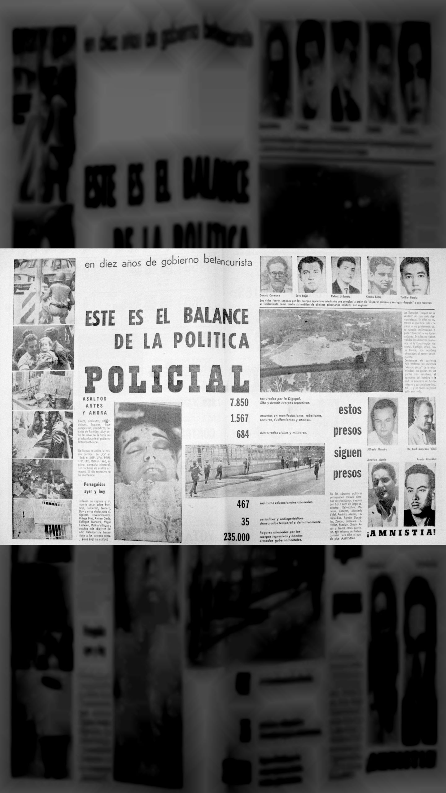 Este es el balance de la política policial en diez años de gobierno betancurista (Nueva Voz Popular, 8 de noviembre 1968)