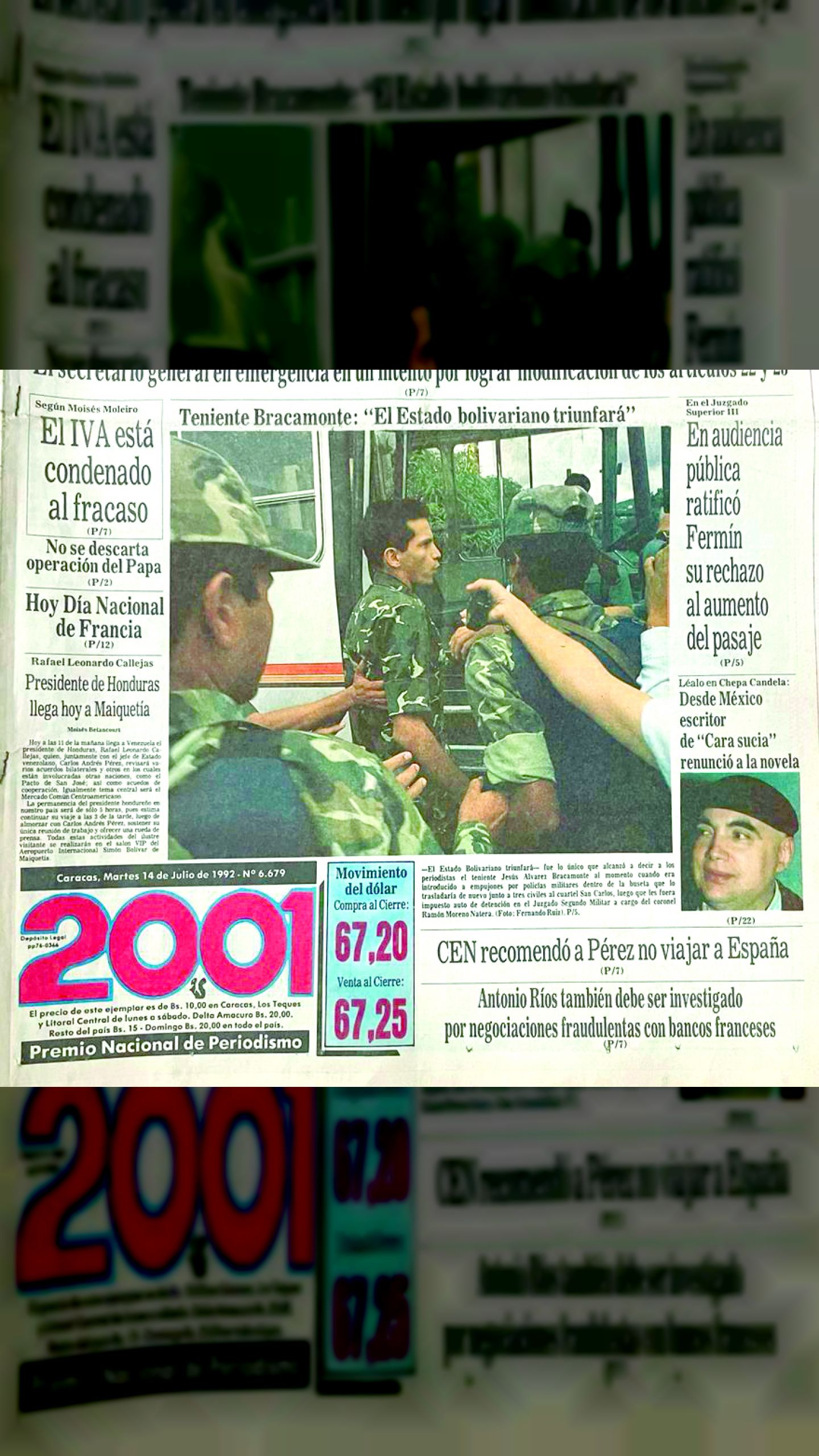 Teniente Álvarez Bracamonte: "El Estado Bolivariano triunfará" (2001, 14 de julio de 1992)