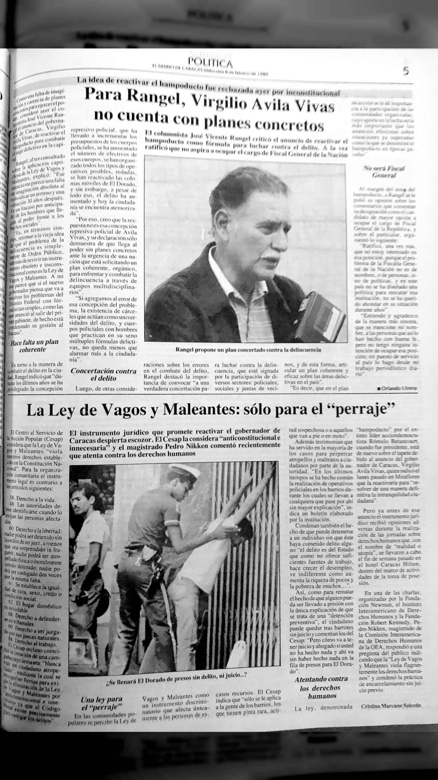 Regresa el Hampoducto (El Diario de Caracas, 8 de febrero 1989)