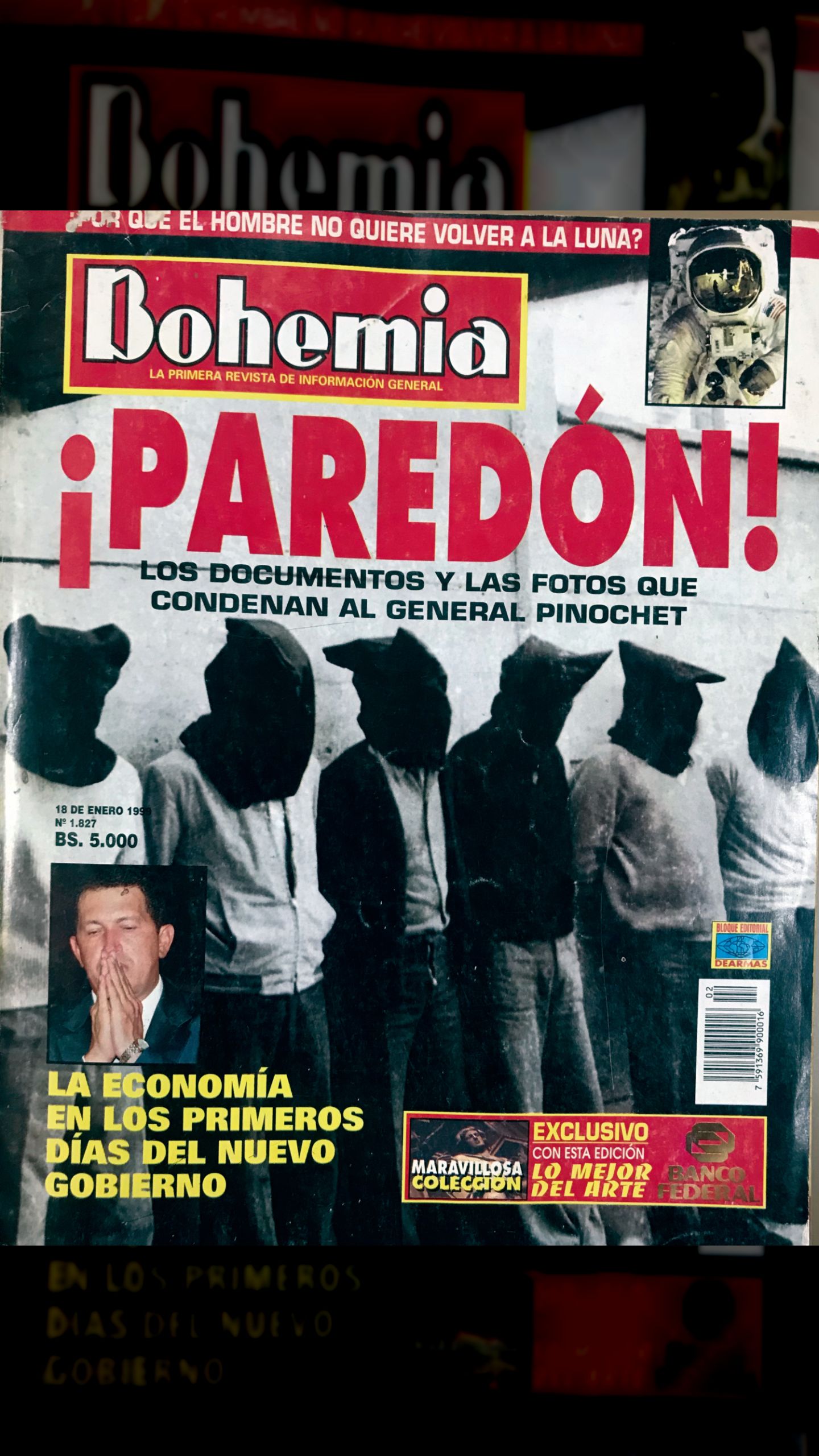 ¡Paredón! Los documentos y fotos que condenan al General Pinochet (Revista Bohemia, 16 de enero 1999)