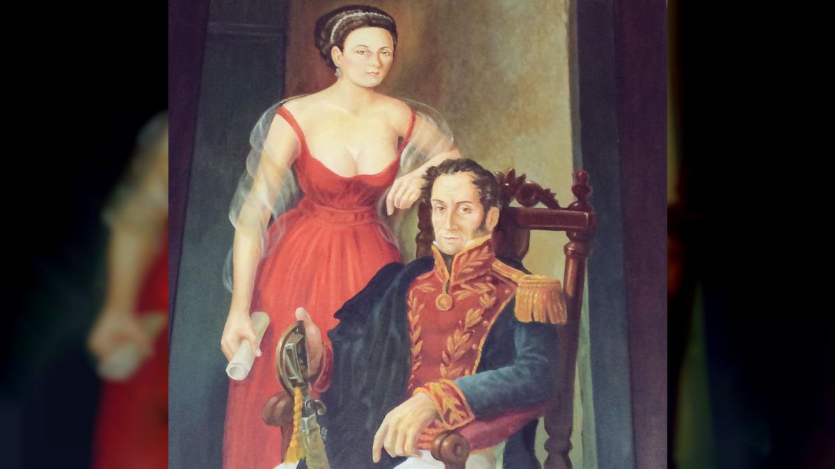 En 1828 Manuela Sáenz salvó a Bolívar de la muerte en Bogotá