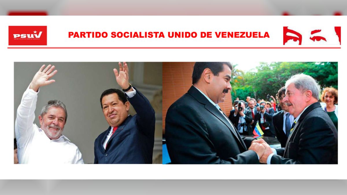 PSUV celebra la victoria del Pueblo de Brasil y Lula Da Silva en Brasil