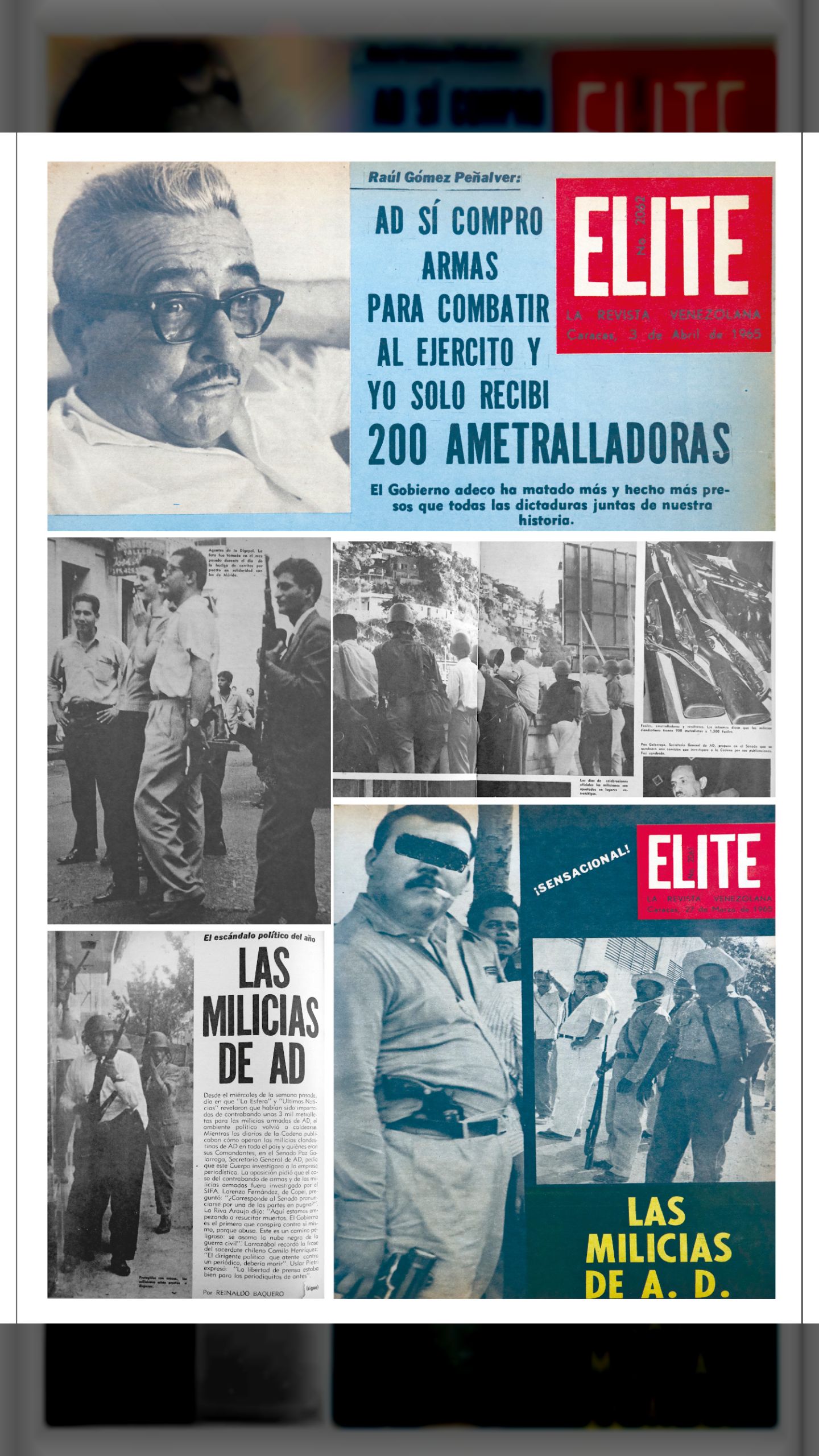 El gobierno adeco ha matado más y hecho más presos que todas las dictaduras de nuestra historia (Revistas ÉLITE, 27 de marzo-03 de abril de 1965)