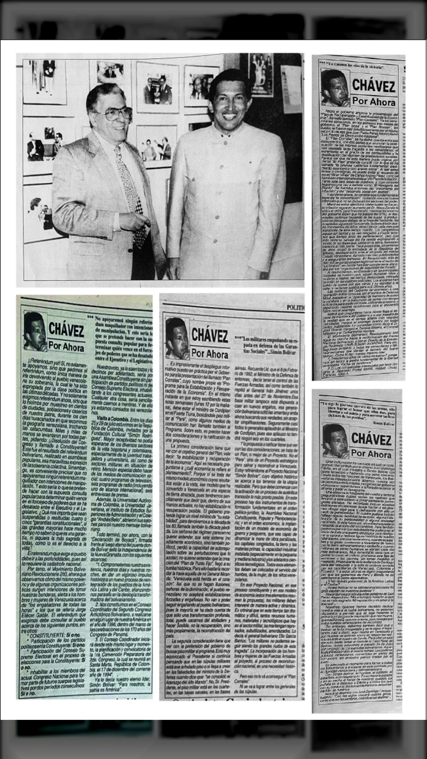 Columna Chávez / Por Ahora (El Nuevo País y Revista Zeta 1988)