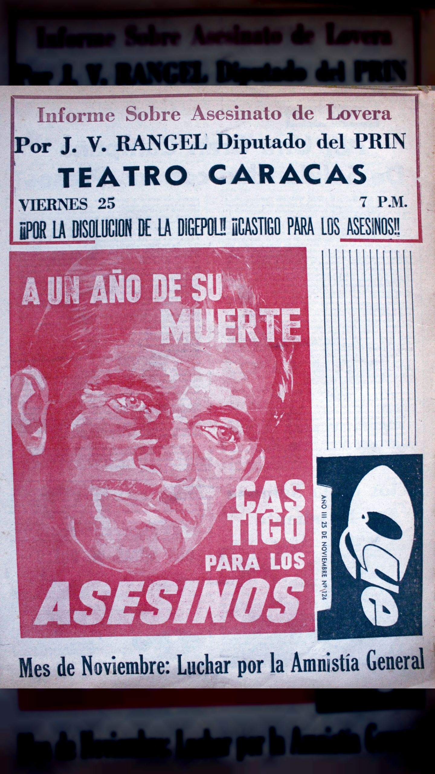 Cuerpos represivos preparan atentados contra dirigentes universitarios (Semanario ¿Qué Pasa?, Noviembre 1966)