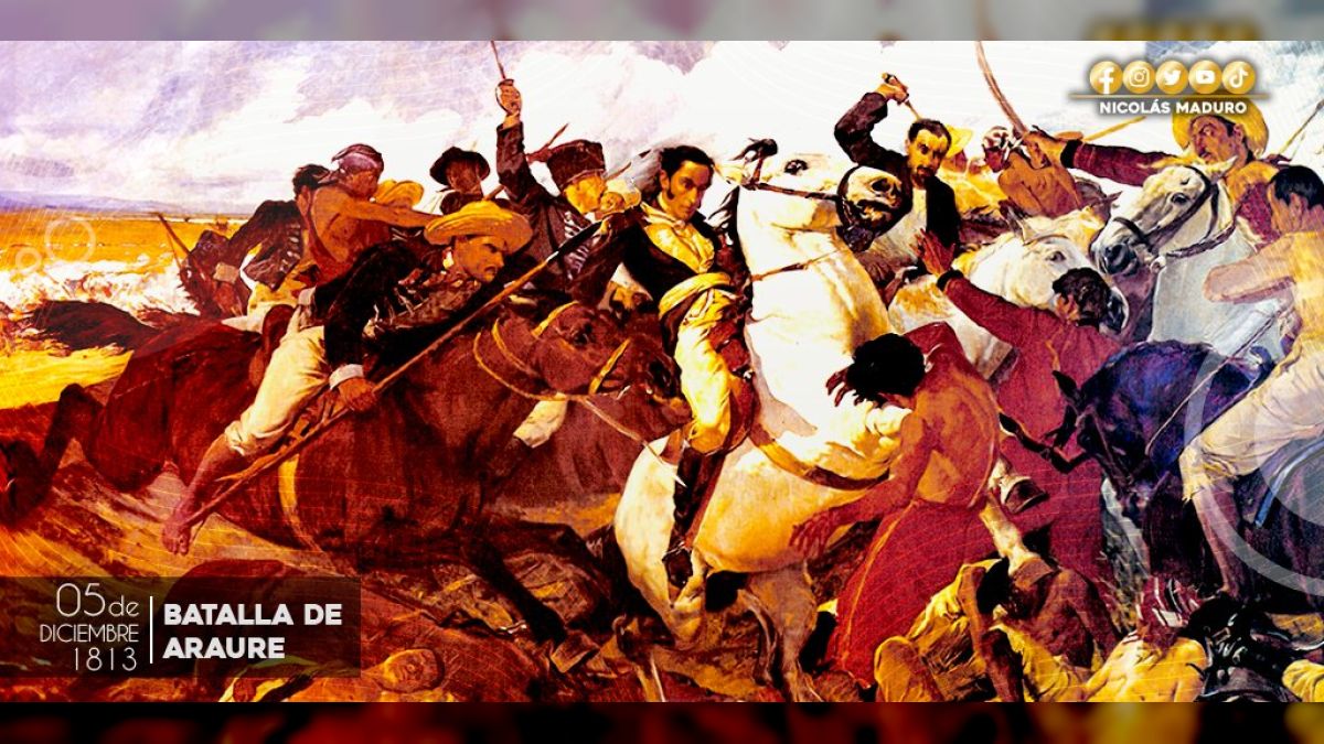 La Batalla de Araure se llevó a cabo el 5 de diciembre de 1813 con una importante victoria de las fuerzas republicanas de Simón Bolívar y Rafael Urdaneta