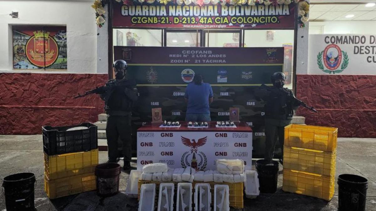 4 panelas de cocaína y 12 de bultos de marihuana incautó la GNB en Táchira