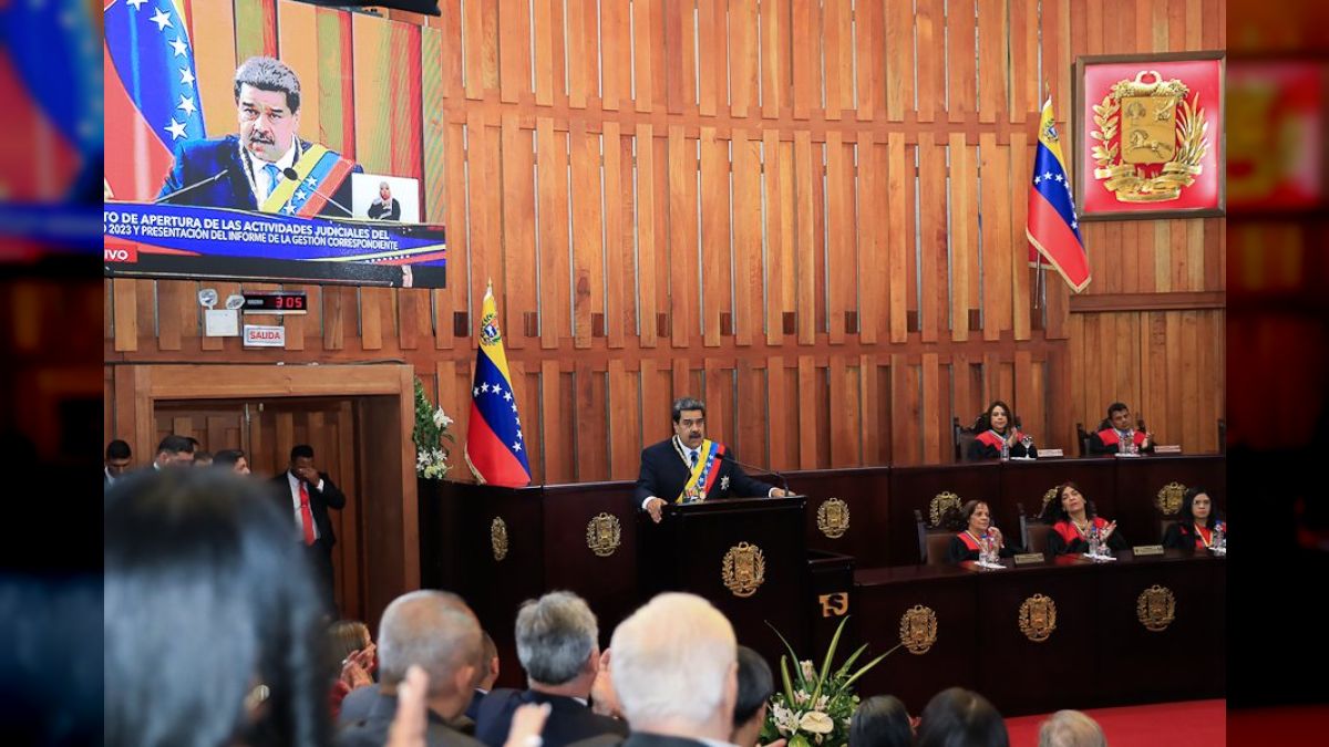 Nicolás Maduro Moros, presidente de la República Bolivariana de Venezuela, durante la apertura del año judicial 2023