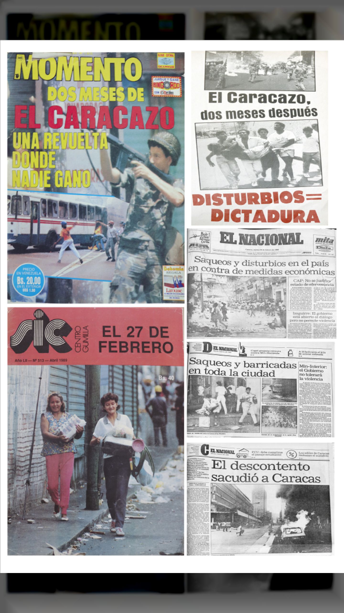 EL CARACAZO Hace 40 años (27 febrero - 11 de marzo 1989)