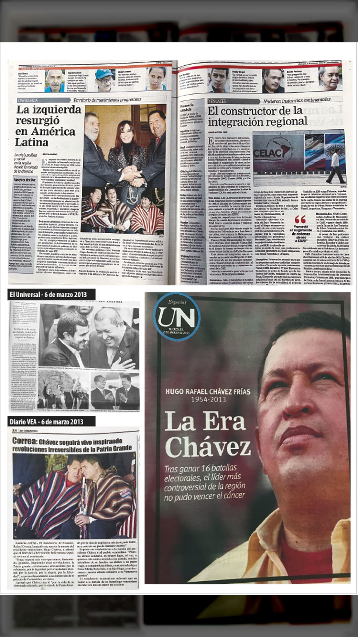 CHÁVEZ CONSTRUCTOR DE LA UNIDAD LATINOAMERICANA (ÚLTIMAS NOTICIAS, 6 de marzo 2013)