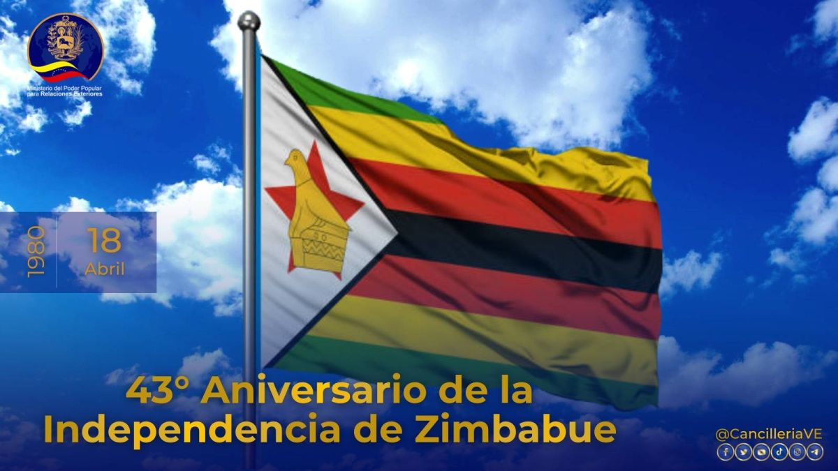 Venezuela celebra 43 años de la Independencia de Zimbabue