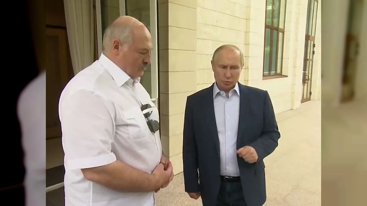Presidentes de Rusia y Belarús a las cercanías de la ciudad de Sochi