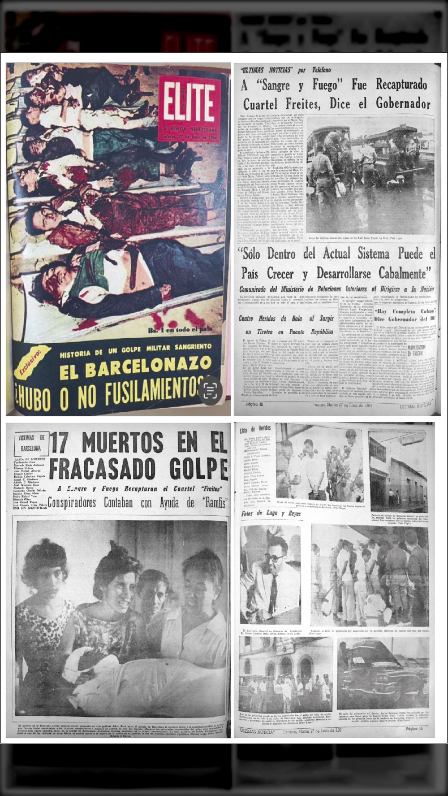 LOS FUSILAMIENTOS EN EL BARCELONAZO (ÉLITE, 27 de junio 1964)