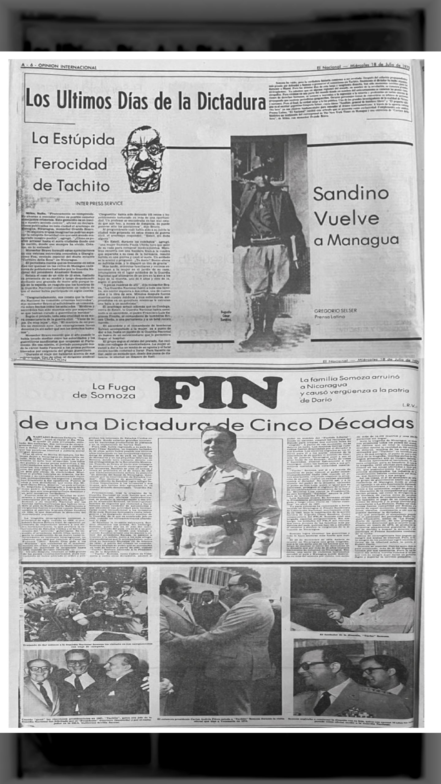 FIN de una dictadura de cinco décadas (EL NACIONAL, 18 DE JULIO 1979)