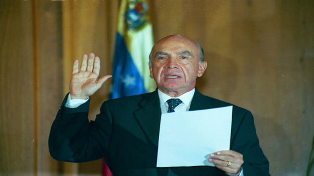 Autojuramentación de Pedro Carmona Estanga como Presidente