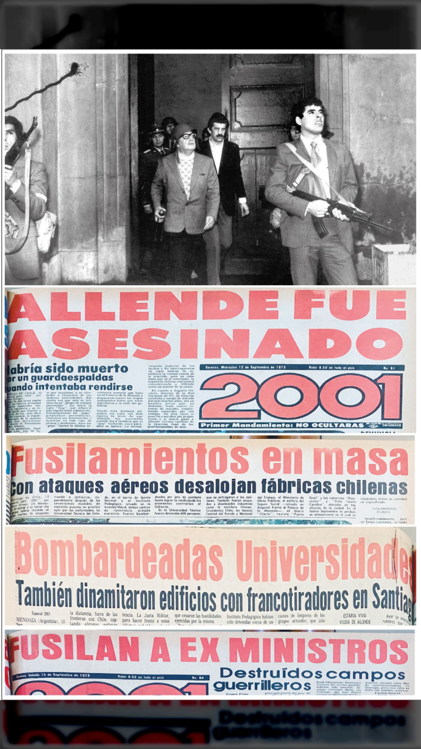 HACE  50 AÑOS MUERE EN COMBATE SALVADOR ALLENDE