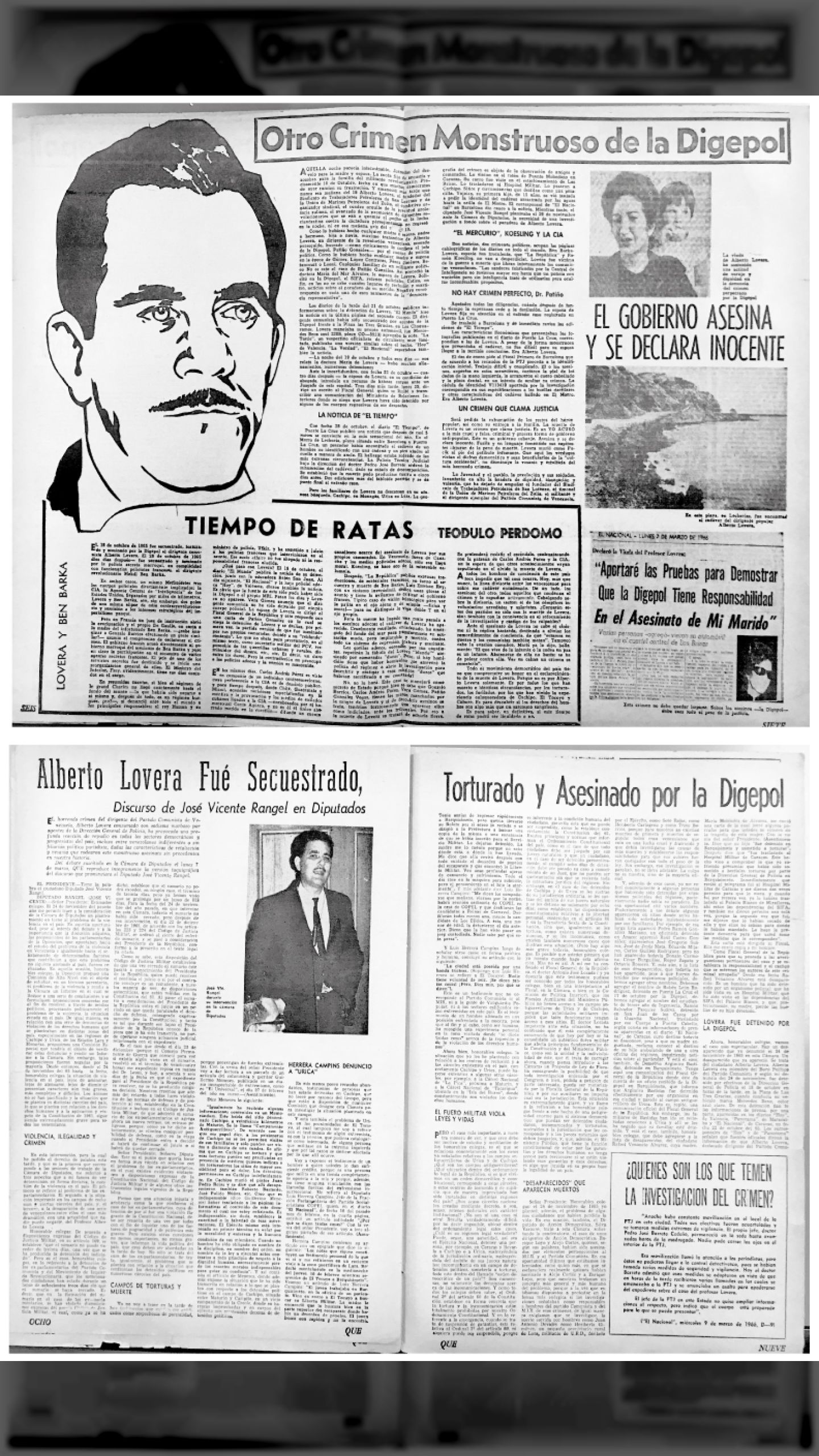 EL SECUESTRO Y EL ASESINATO DE LOVERA EN LA NOTICIA (¿QUÉ pasa en Venezuela? 29 de octubre 1966 – Nº 119)