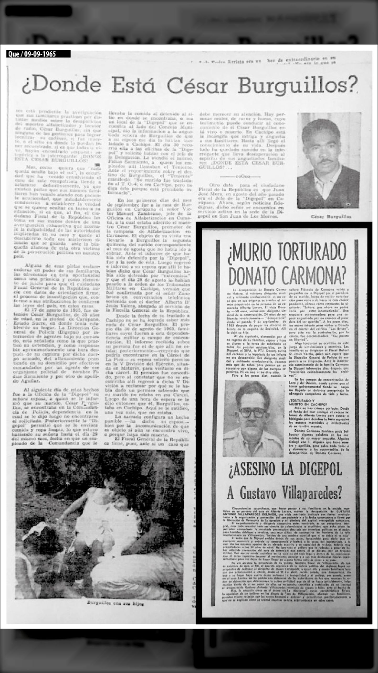 LOS DESAPARECIDOS ¿Los obligaron a cavar sus tumbas? (EL MUNDO, 7 de diciembre de 1966)