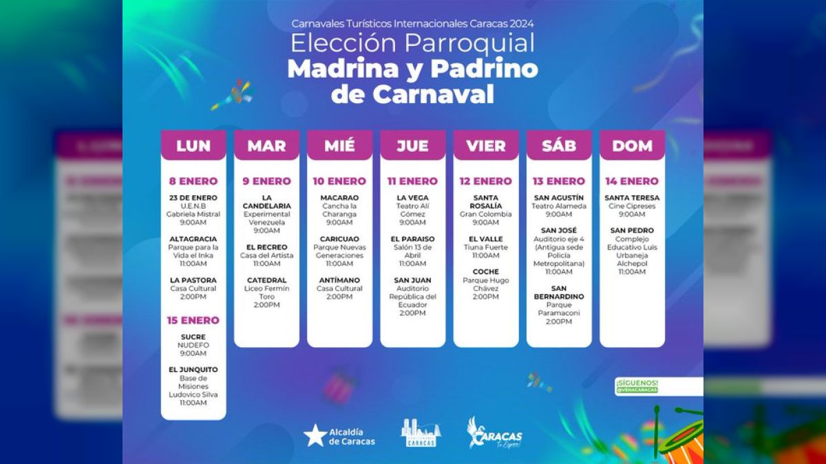 Publican bases para concurso de trajes para Carnavales Turísticos