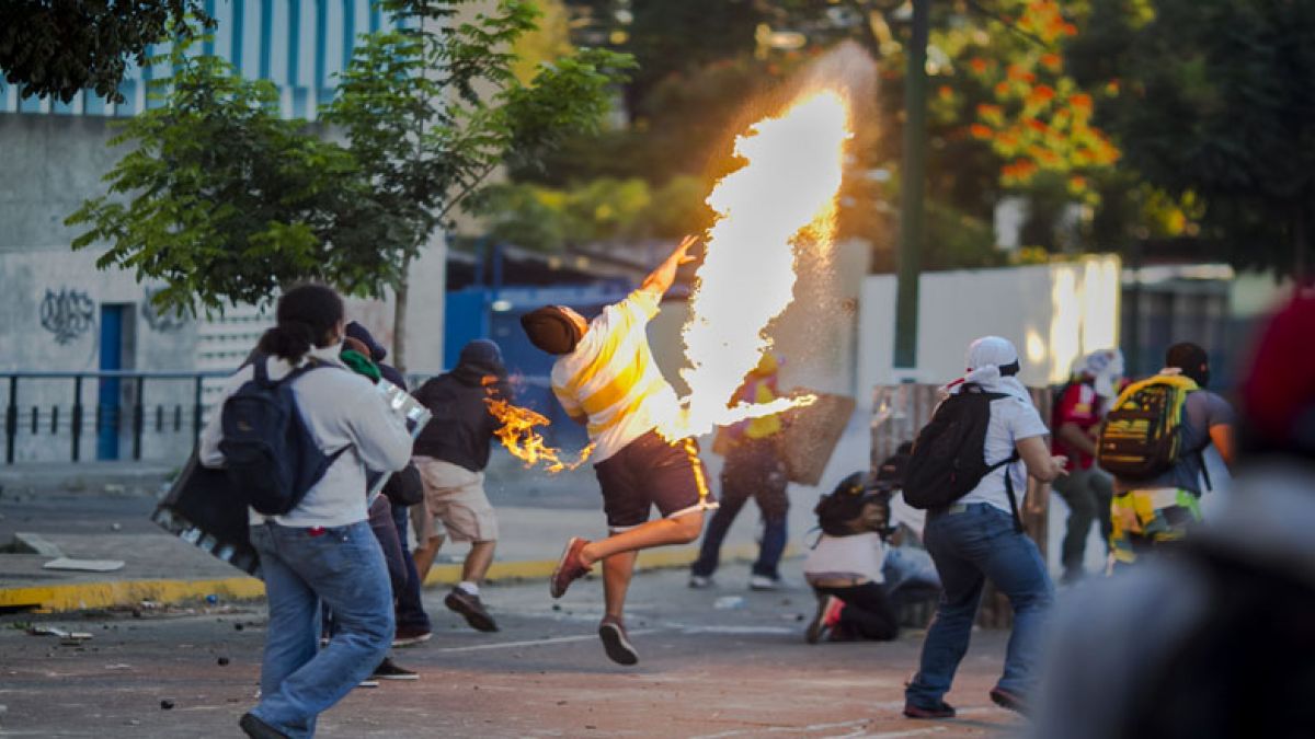 Guarimbas impulsadas por la oposición en Venezuela en el año 2014