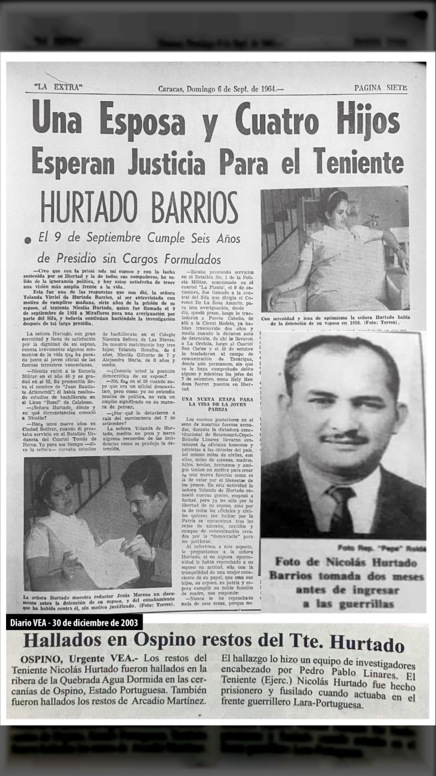 Una Esposa y Cuatro Hijos Esperan Justicia para el Tte.(ej.) Nicolás  Hurtado – Carta a sus